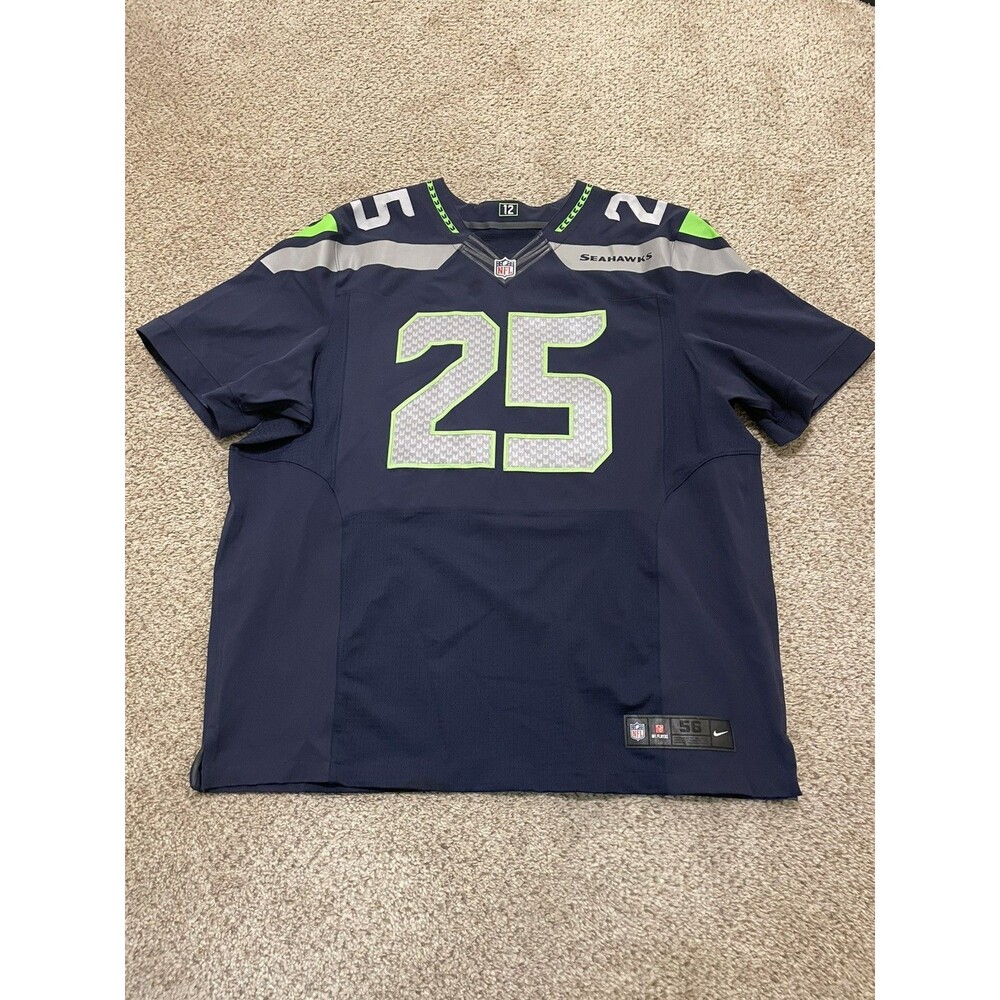Seattle Seahawks Jersey Mens 3XL Blue Football Nike On Field Richard Sherman 25